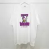 Merkheren T-shirts Hoogwaardige sticker Women Outized 280G Combed Cotton Tees Shirt B 4557