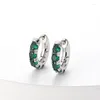 Stud Earrings 2023 Fashion Women Retro Elegant Colorful Zircon Round Earring Vintage Party Circle Jewerly