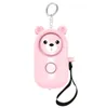 130dB ABS Bear Alarm Keychains Personlig LED -ficklampa Självförsvar Keyrings Säkerhet Säkerhetsvarning Anordning Nyckelkedja för kvinnor Män barn äldre