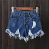 Dames shorts vintage gescheurde gat fringe 5 kleuren denim shorts vrouwen casual Korean jeans shorts zomermeisje shorts 230515