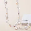 Серьги ожерелья набор yeyulin Real Pearl for Women Multi-Shareer Bracelet Bracelet Wedding Part