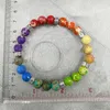 JLN Emperor Stone Seven Chakra Bracelet Anqitue Gold/Silver Flower Beads Spacer Findings Imperial Jasper Gems Bracelets For Men Women