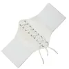 Celles de ceinture Cincher larges larges lacets costume ceinture haute élastique imprimé élastique accessoire pour les fêtes