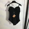 Love Diamond Swimwear Designer Dames Bikini Rieme One Piece Swimsuit Classic Black Bathing Suit