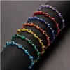 Moda z koralikami Rainbow Crystal Koraliki Evil Blue Eye Strands Bransoletka dla pary mężczyzn Kobiety Dostosuj linę szczęście LGBT Friends Ręka Ja dhugc