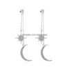 Dangle Chandelier New Fashion Sun Star Moon Earrings Female 2021 Japan And South Korea Sweet Temperament Accessories Drop Delivery Dhyi8