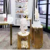 Party Decoration Gold Mental Plinth Flower Stand Pillar Pedestal For Wedding Backdrop Event Decor Bridal Shower Yud1022