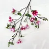 Fiori decorativi 9 teste Bouquet di fiori finti artificiali Magnolia Decorazione domestica Festa Ufficio Soggiorno Accessori da sposa