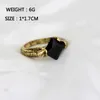 Anelli a fascia New Black Resurrection Stone Ring Vintage Black Crystal Crystal Donna e uomo