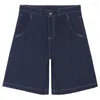 Heren spijkerbroek baggy y2k heren 2023 Summer Streetwear geborduurde pocket casual slijtage en damesstijlen knie-lengte denim shorts