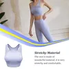 Yoga Outfit Vest Seamless Sports Brassiere Fitness Bra Underwear Undershirt Shockproof Shoulder Lady Lightweight Purple