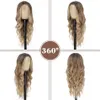 Wigs The latest 28inch lace wig Ombre Blonde with large waves and long curly hair headgear Lace wigs There are many styles to choose fr