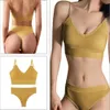 Bikini Air Bra Mutandine Donna New Sexy Perizoma a vita bassa Alta qualità Young Lady Seta Pushup Slip Set Sensuale Ensembles De Lingerie Set Biancheria intima tinta unita