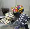 Ny stil deigner märke bokstav tryck boll mössa baeball cap enkel vår sommar utomhus sport strand leiure sunhat candy color check broderi