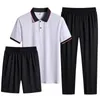 Męskie dresy letnie męskie zestaw strój m-8xl dorthsuit men 3pc zestawy mężczyzn menu set set jogger