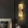 Lampade da parete in vetro a LED per camera da letto Soggiorno Loft Corridoio Foyer Home El Indoor Designer moderno Decorazioni in oro Sconce Fixtures