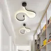 Lâmpadas de parede Moderno para quarto Estudo da varanda da varanda acrílica home deco em luminárias de arance de ferro preto de ferro preto