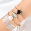 Link armbanden 3 stks armband ingesteld voor vrouwen 2023 Fashion Girl Crystal Rhinestone Pearl Bangles Sieraden Accessoires Groothandel