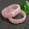 Strand 8x19mm Rectangle Pink Rose Quartzs Beads Bracelets For Women & Girl Gift Bracelet Trinket Jewelry Beaded Accessories