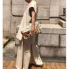 Vestidos de trabajo YATAMONIRI Mujeres Conjuntos de dos piezas Estilo japonés Sólido con cuello en V Tops sin mangas Femme Cintura alta Una línea Faldas Jupe Trajes de moda