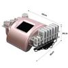 Ultrassônica Cavitação RF Vacuum Butting Máquina de emagrecimento do corpo rosa 6 em 1 40k Diodo portátil Lipo laser a laser de gordura escultura de sistemas de radiofrequência