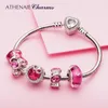 Chaîne Athena 100% 925 Sterling Silver Snake Chain Bracelet Bracelet avec CZ Love Heart Boucle Charm Bracelet 230512