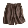 Shorts aus Baumwolle und Leinen für Mütter mittleren Alters, Sommerkleidung für dünne Leinenhosen für Damen, lässig, große Größe, Neu