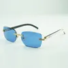 Montures de lunettes de soleil Buffs 0286O avec bâtons de corne de buffle mélangés naturels et verres 56 mm 02860 02868