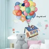 Zakładki dla dzieci Kreatyczne kolorowe balony naklejki ścienne DIY CARDOON Zwierzęta Nakcia ścienne do pokoi dla dzieci w sypialni Dom Dom Dom Dom Dom