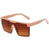 Gafas de diseñador de lujo lentes de flores gafas de sol marco grande cuadrado de gran tamaño UV400 oro brillante verano moda playa alta calidad lunette de soleil
