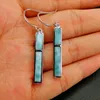 Boucles d'oreilles pendantes Larimar de haute qualité en argent sterling 925 naturel pour femme