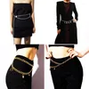 Belts Luxury Women's Waist Chain Belt Gold Color Metal Wild Sexy Lady Chains Banquet Dress Charming Ladies Decorative Body