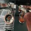 コーヒーフィルターバリスタのエスプレッソのミラーボトムレスポータフィルターツールフローレート観測反射機シルバーレン