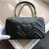 topkwaliteit marmont ketting schoudertas vrouw mode klassieke luxe ontwerper handtassen dame echt lederen banket zwarte messenger crossbody tas 06