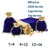 Smycken påsar väskor 50pcslot flerstorlek elegant röd sammet påse gåva dragkonstficka väska bröllop godis juveler förpackning kan anpassas 230512