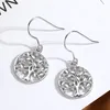 Dingle ljuskrona Eudora 100% 925 Sterling Silver Tree of Life Drop Earring med AAA Zircon Women Fashion Earrings Jewelry Gift for Girl Cye092 230515