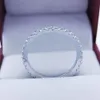 Met zijstenen iogou 2mm d kleurrijke eeuwige trouwring origineel 925 sterling zilveren wit goud stapelbare ring voor vrouwen groothandel 230512