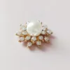 Urokami 50pcs 23 24 mm srebrny kolor kryształowy perłowy kwiat wisiorki do ubrania ręcznie robione biżuteria do włosów