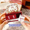 Decorative Objects Figurines Building block puzzle perpetual calendar desk calendar cartoon creative desktop Woodiness DIY ornaments small calendar gift 230515