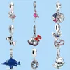 925 charm beads accessories fit pandora charms jewelry Women Beads High Quality Jewelry Gift Wholesale Flamingo unicorn shark Bells Waves Pet dog