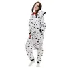 Thème Costume Dalmatien Chien Women039S Et Men039S Animal Kigurumi Polaire Polaire Pour Halloween Carnaval Année Fête Bienvenue Drop 404604 Otsqd