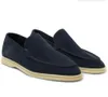 Designer Men Casual schoenen Loafers Lage top Suede leer Oxfords Loro-X-Piana Moccasins Summer Walk Loafer Slip On Loafer Rubber Sole Flats Outdoor Trainer Sneakers