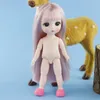 Bonecas adollya 16 cm bjd bola nua bola articulação giratória os olhos 3d 13 articulações móveis Maquiagem Princesa 112 230512