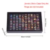 Jewelry Stand 100 Slots Rings Display Stand Storage Box Ring Box Jewelry Organizer Holder Show Case Casket #228405 230512