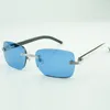 Montures de lunettes de soleil Buffs 0286O avec bâtons de corne de buffle mélangés naturels et verres 56 mm 02860 02868