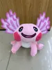 Kawaii axolotl plysch leksaker tecknad axolotl fylld djur plysch docka söt rosa bule salamander leksaker för barn födelsedagspresent