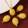 Pierres précieuses en vrac Pure 999 Or jaune 24 carats Hommes Femmes Pendentif Durian 3D 0,9-1,1 g