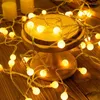 Stringhe 12M USB/alimentazione a batteria LED sfera ghirlanda luci fata stringa lampada da esterno casa vacanze di Natale decorazione della festa nuziale