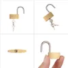 1Pic small copper lock luggage case padlock box case lock mini Locks lovers lock Home Improvement Hardware Daily Supplies