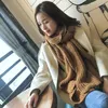 スカーフの女性スカーフ韓国ウール学生長い濃い暖かい編み冬の白い黒